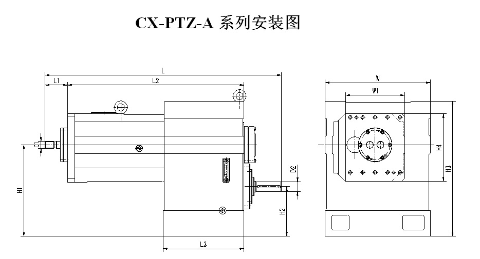 CX-PTZ-A系列 中高扭矩通用齿轮箱